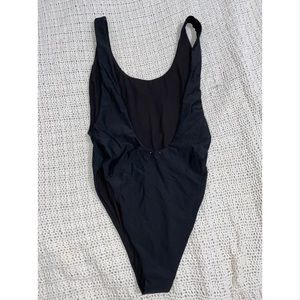 Aerie black one piece open back bathing suit